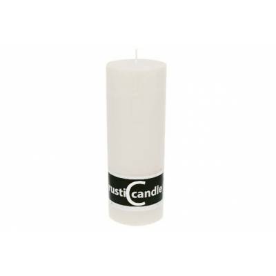 Bougie Cylindre Rustic 70/190 Blanc   Cosy & Trendy