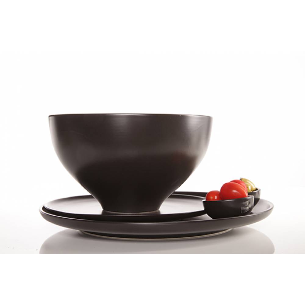 Cosy & Trendy Bowls Okinawa Slakom Zwart D16xh9cm