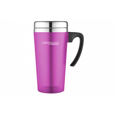 Soft Touch Travel Mug Pink 420ml   Thermos