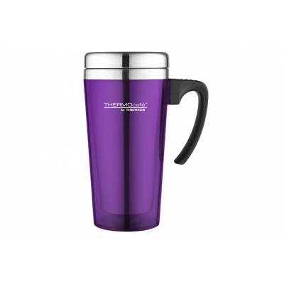 Soft Touch Travel Mug Paars 420ml   Thermos