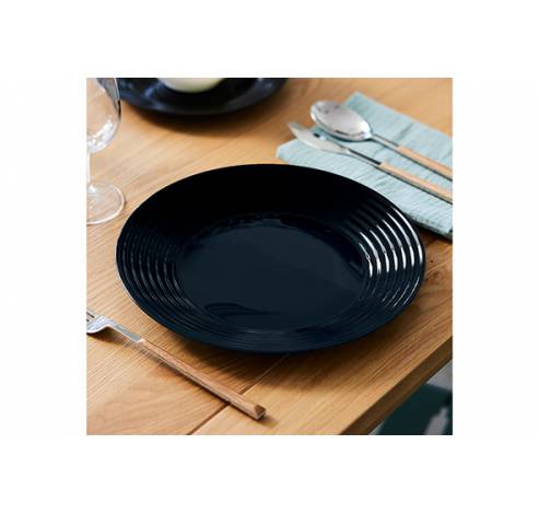 Harena Black Plat Bord 25 Cm   Luminarc