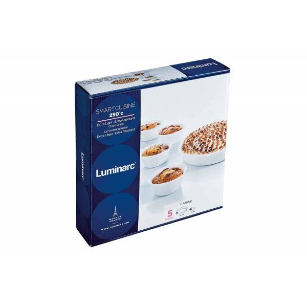 Luminarc Smart Cuisine Carine Ovenschotel 5 Delig 1x Schaal D28x5,5cm + 4x Schaal D11x5cm