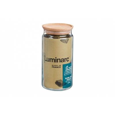 Pure Jar Voorraadpot Houten Deksel 1.50l Durable  Luminarc