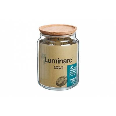 Pure Jar Voorraadpot Houten Deksel 2l Durable  Luminarc