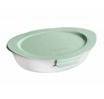 Smart Cuisine Carine Ovenschotel Ovaal 32,5x20,3xh7,4cm - Groen Deksel 