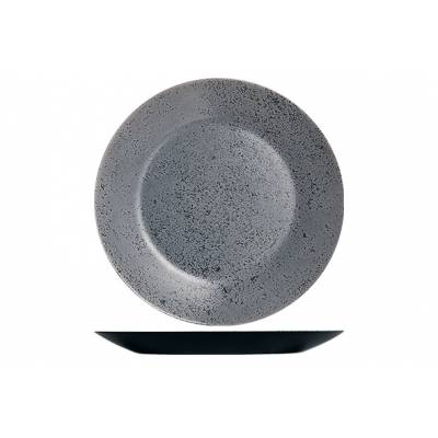 Slate Assiette Plate Noir D25cm   Luminarc