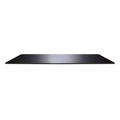 Rotabase Elite large turning base tv steel stand gehard glas shelf 75x35cm zwart  Meliconi