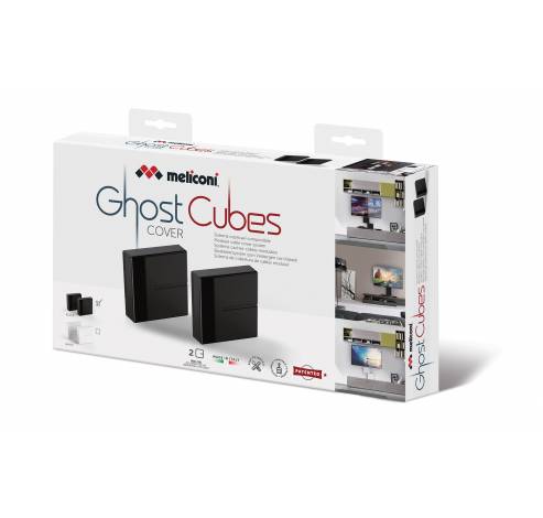 Ghost cubes cover modular cable cover system zwart  Meliconi