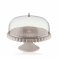 CAKE STAND WITH DOME 'TIFFANY' TRANSPARENT Taupe 