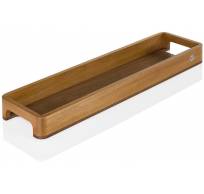 Serve Houten Dienblad in Acacia en Notelaar Slim 60x15,5xH5cm 