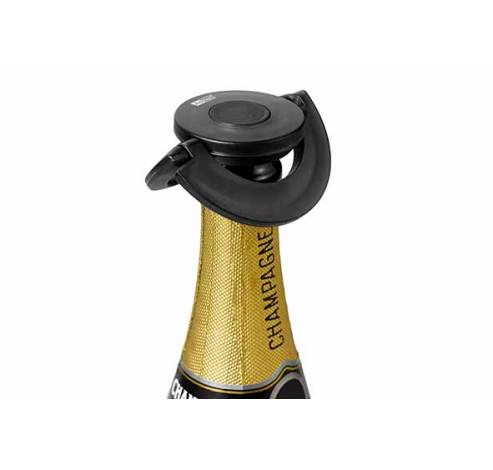 Gusto Bouchon De Bouteille Champagne Noir D8,2xh1,7cm Plastique-silicone  Ad Hoc
