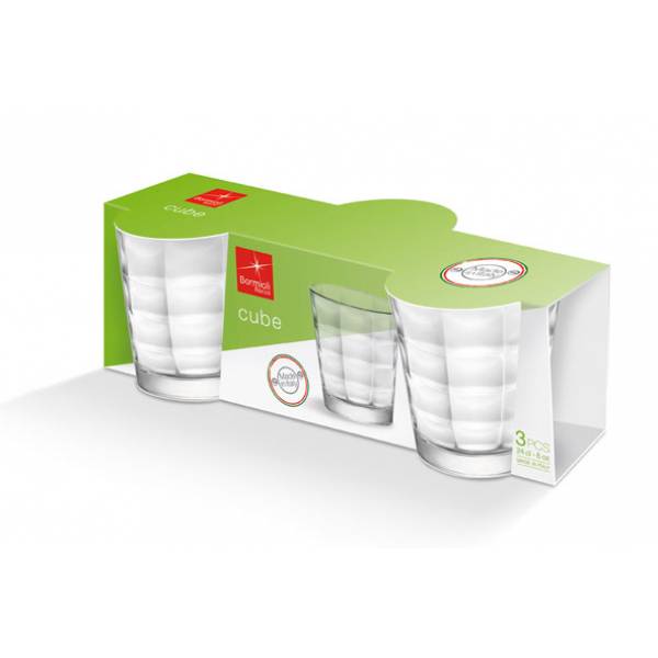 Cube Waterglas 24cl Set3  