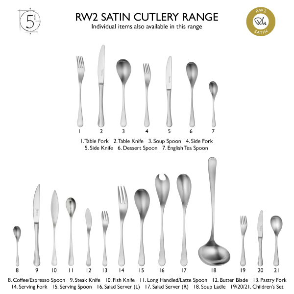 RW2 dessertmes uit rvs mat 20.8cm 