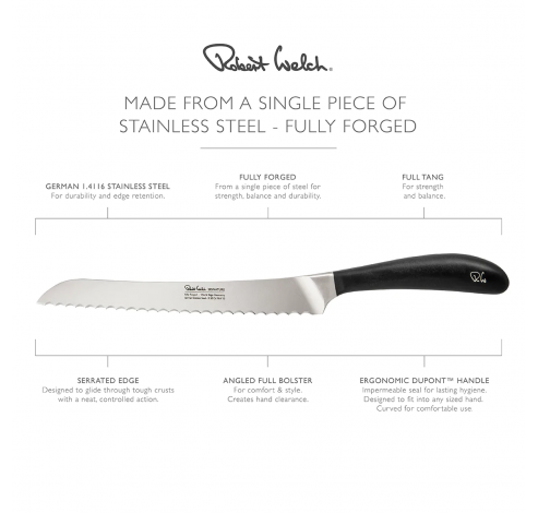 Signature couteau à pain en inox 22cm  Robert Welch