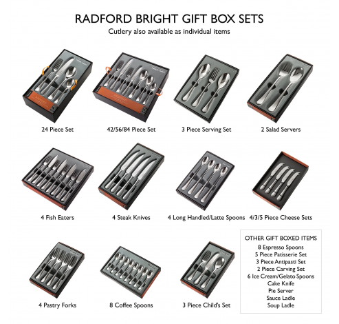 Radford set van 8 espressolepels uit rvs 10.5cm  Robert Welch