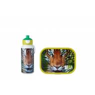 Campus Set pop-up drinkfles en lunchbox Animal Planet Tijger 