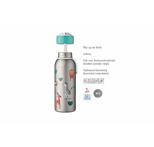 bouteille isotherme flip-up campus 350 ml - dino  Mepal