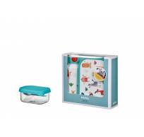 Campus Giftset (pop-up drinkfles, lunchbox, fruitbox) - Animal friends 