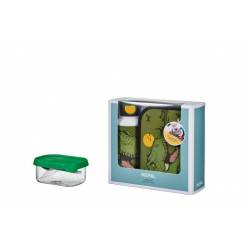 Mepal Campus Giftset pop-up drinkfles, lunchbox en fruitbox Dino 
