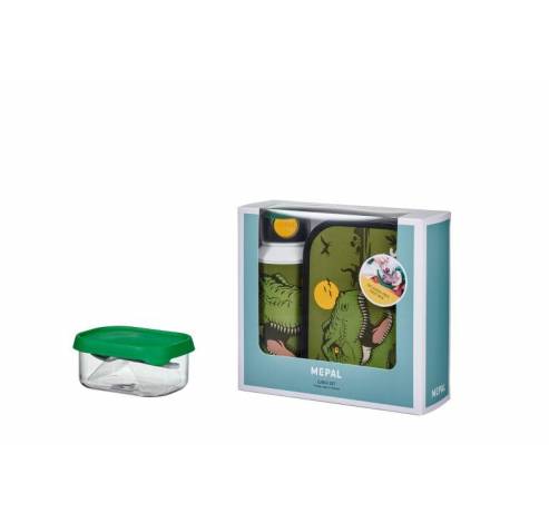 Campus Giftset pop-up drinkfles, lunchbox en fruitbox Dino  Mepal