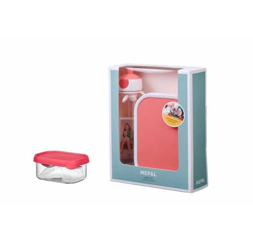 Campus Giftset (waterfles + lunchbox + fruitbox) - pink  Mepal