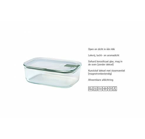 Boîte hermétique en verre EasyClip 1000 ml - Nordic sage  Mepal