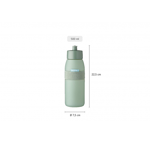 Bidon de sport Ellipse 500 ml - Nordic blue  Mepal