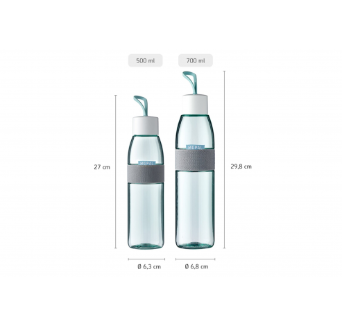 Bouteille d'eau Ellipse 500 ml - Nordic sage  Mepal