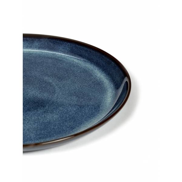 Pure by Pascale Naessens Bord opstaande rand 23,5cm Donkerblauw 