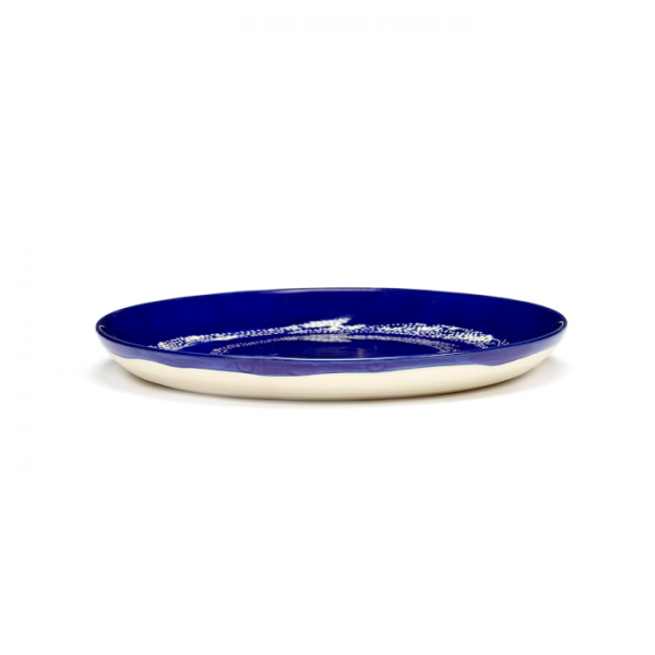 Feast Bord S donkerblauw - witte stippen 19cm 