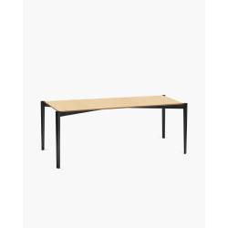 TAFEL RECHTHOEKIG ÉLOÏS L194 x B97 x H75 CM BEUK ZWART - EIK NATUREL 