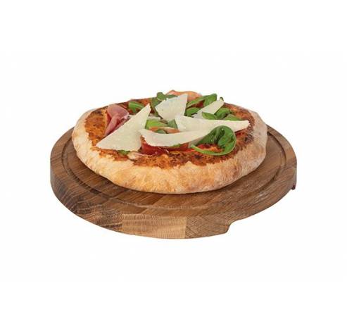 Pizza Serveerplank S Eik Rond D24xh2cm   Boska