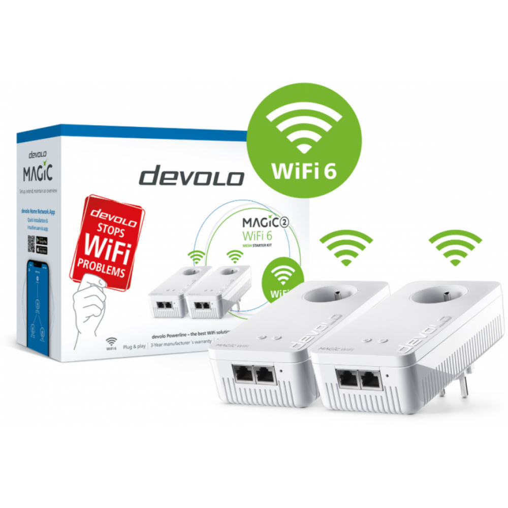 Devolo Powerline adapter Magic 2 wifi 6 mesh starter kit