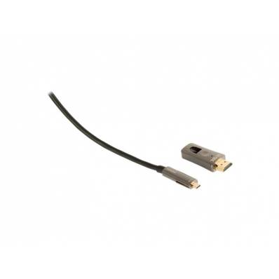 40018 Optical Fiber HDMI 2.0 20M  4K@60Hz 18G Removable Connectors Zwart 