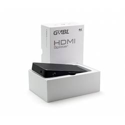 G&BL 6767 HDMI splitter 1 in/4 uit 4K UHD (60Hz) 3D vergulde poorten zwart 