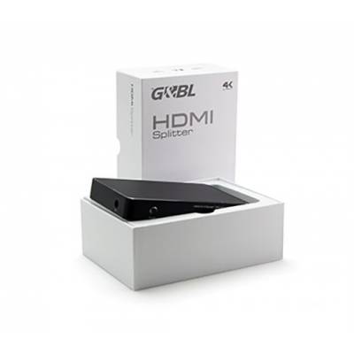 6767 HDMI splitter 1 in/4 uit 4K UHD (60Hz) 3D vergulde poorten zwart  G&BL
