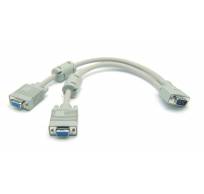 3235 Y kabel VGA/M / 2xRGA/F 0.25m Grijs 