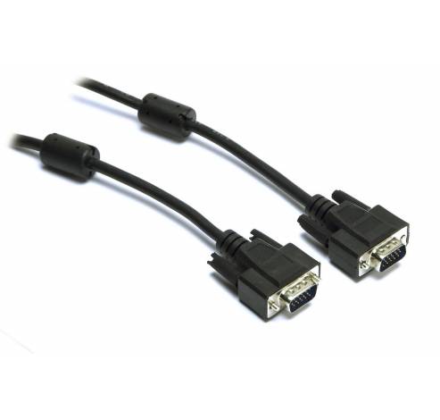 2077 VGA kabel DBHD15M / DBHD15M 5.0m Zwart  G&BL