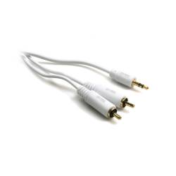 G&BL 3174 Audio kabel 35mm / 2xRCA 1.8m Wit 
