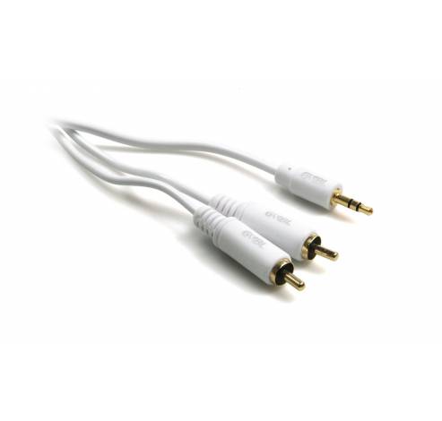 3174 Audio kabel 35mm / 2xRCA 1.8m Wit  G&BL