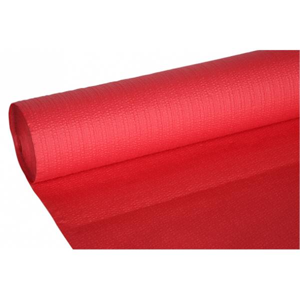 Ct Prof Tafelkleed Rood 1,18x20m Papier - Gewafeld 