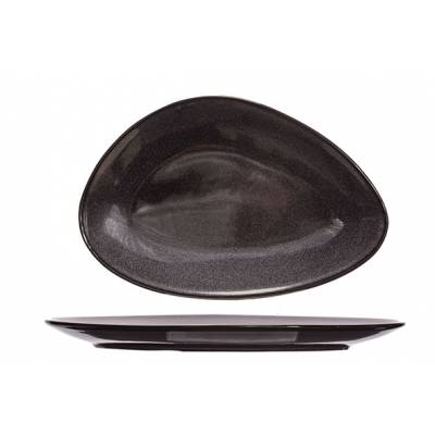 Black Granite Assiette Plate 33x22,5cm Triangulaire 