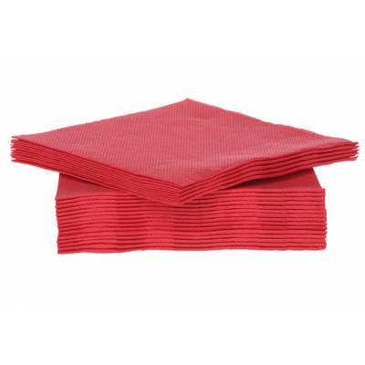 Ct Prof Serviette Tt S40 25x25cm Rouge Papier Textiel-touch  Cosy & Trendy for Professionals