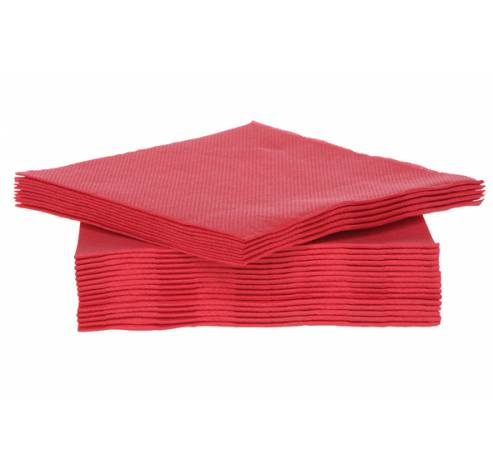 Ct Prof Serviette Tt S40 25x25cm Rouge Papier Textiel-touch  Cosy & Trendy for Professionals