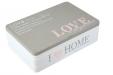 LOVE HOME OPBERGDOOS 20X13,5XH6CM HOUT