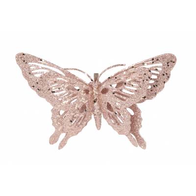 Papillon Brill  Clip 15x11cm Vieux Rose   Cosy @ Home