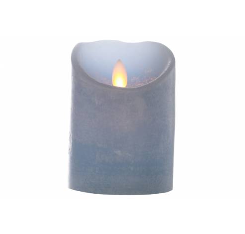 Cylinderkaars Led Blauw D8xh11cm Excl. 2 Aa Batterijen  Cosy @ Home