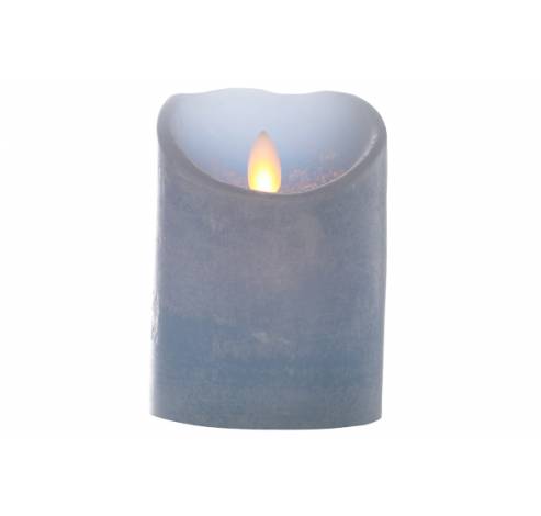 Bougie Cylindere Led Bleu D8xh11cm Excl. 2aa Batteries  Cosy @ Home