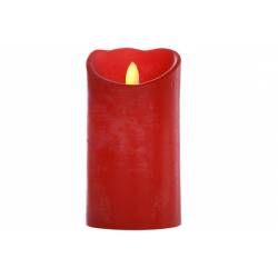 Cosy @ Home Bougie Cylindere Led Rouge D8xh15cm Excl. 2aa Batteries 