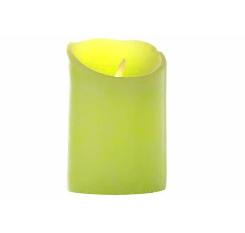 Cylinderkaars Led Lime Groen D10xh15cm Excl. 2 Aa Batterijen  Cosy @ Home